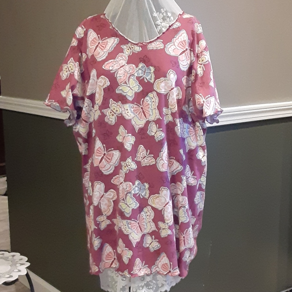 Butterfly tunic 1X cotton